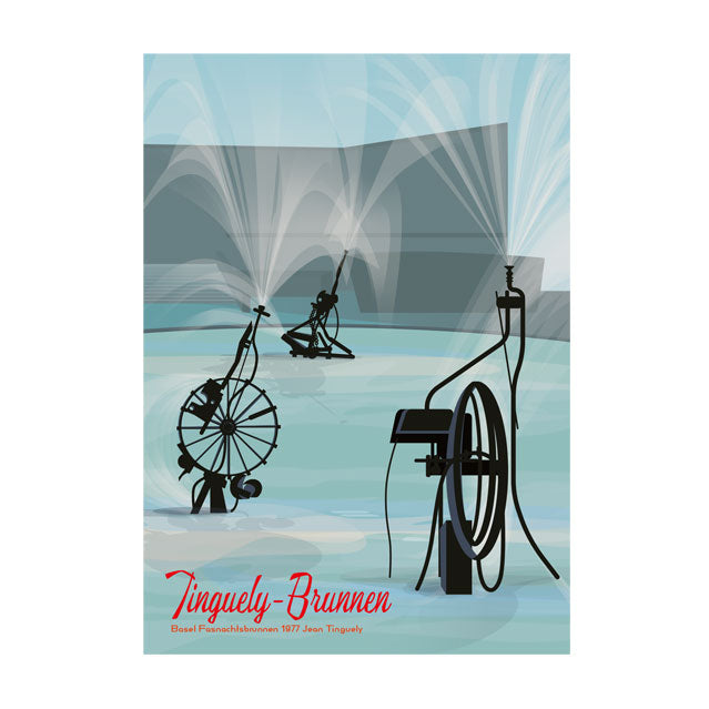 Basel Poster: Tinguely-Brunnen