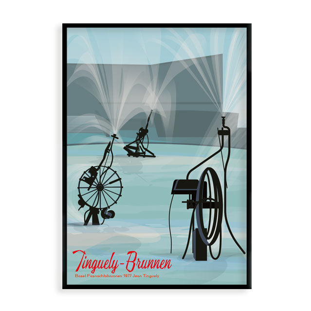 Basel Poster: Tinguely-Brunnen