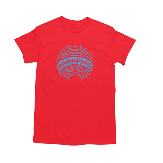 T-Shirt Fernsehturm Disco rot blau