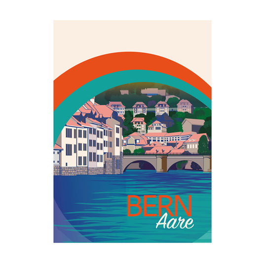 Postkarte: Bern Aare