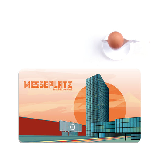 Frühstücksbrettchen: Basel Messeplatz