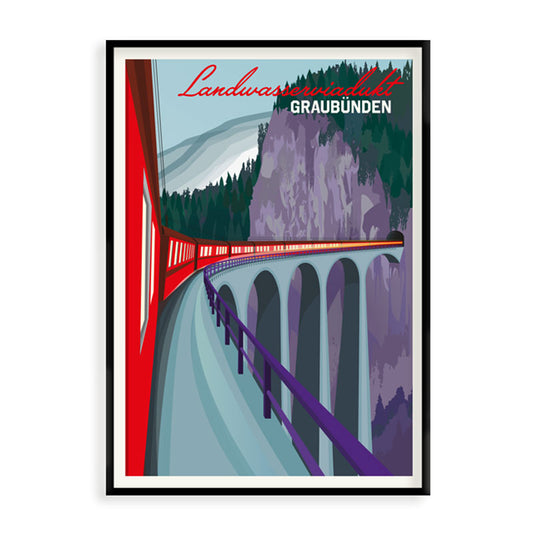 Graubünden Poster: Landwasserviadukt