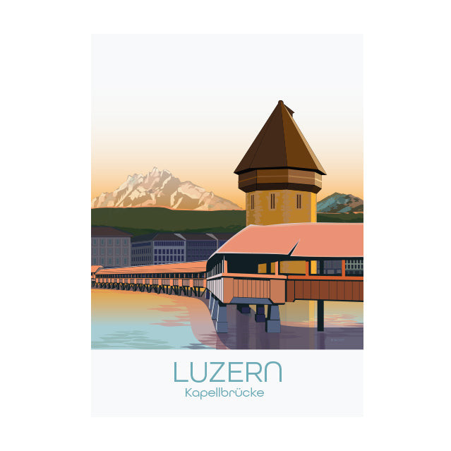 Luzern Poster: Kapellbrücke