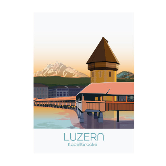 Schweiz Magnet: Luzern Kapellbrücke