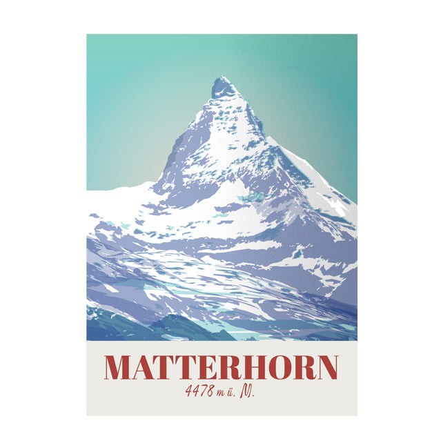 Postkarte: Wallis- Matterhorn