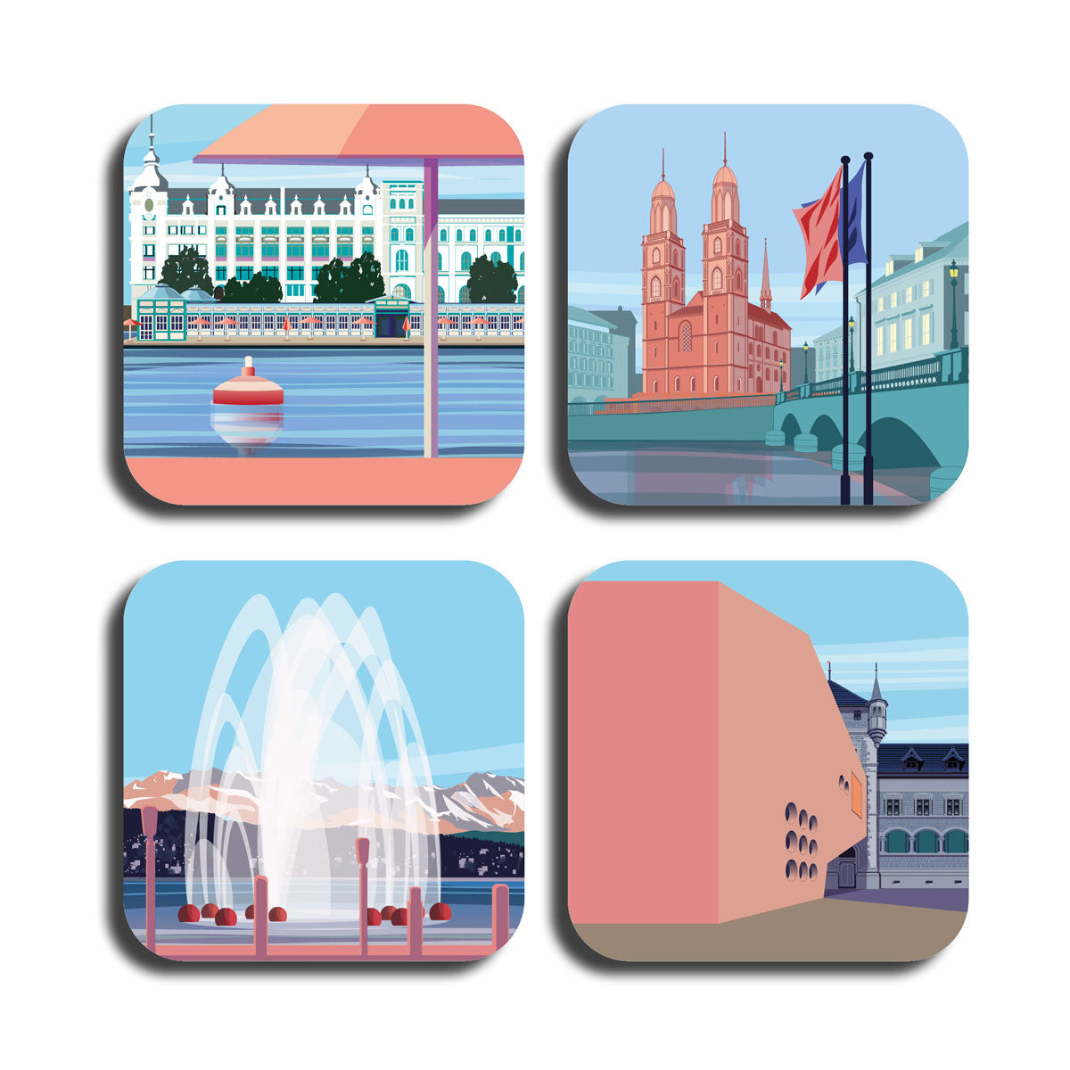 Coaster Set: Zürich